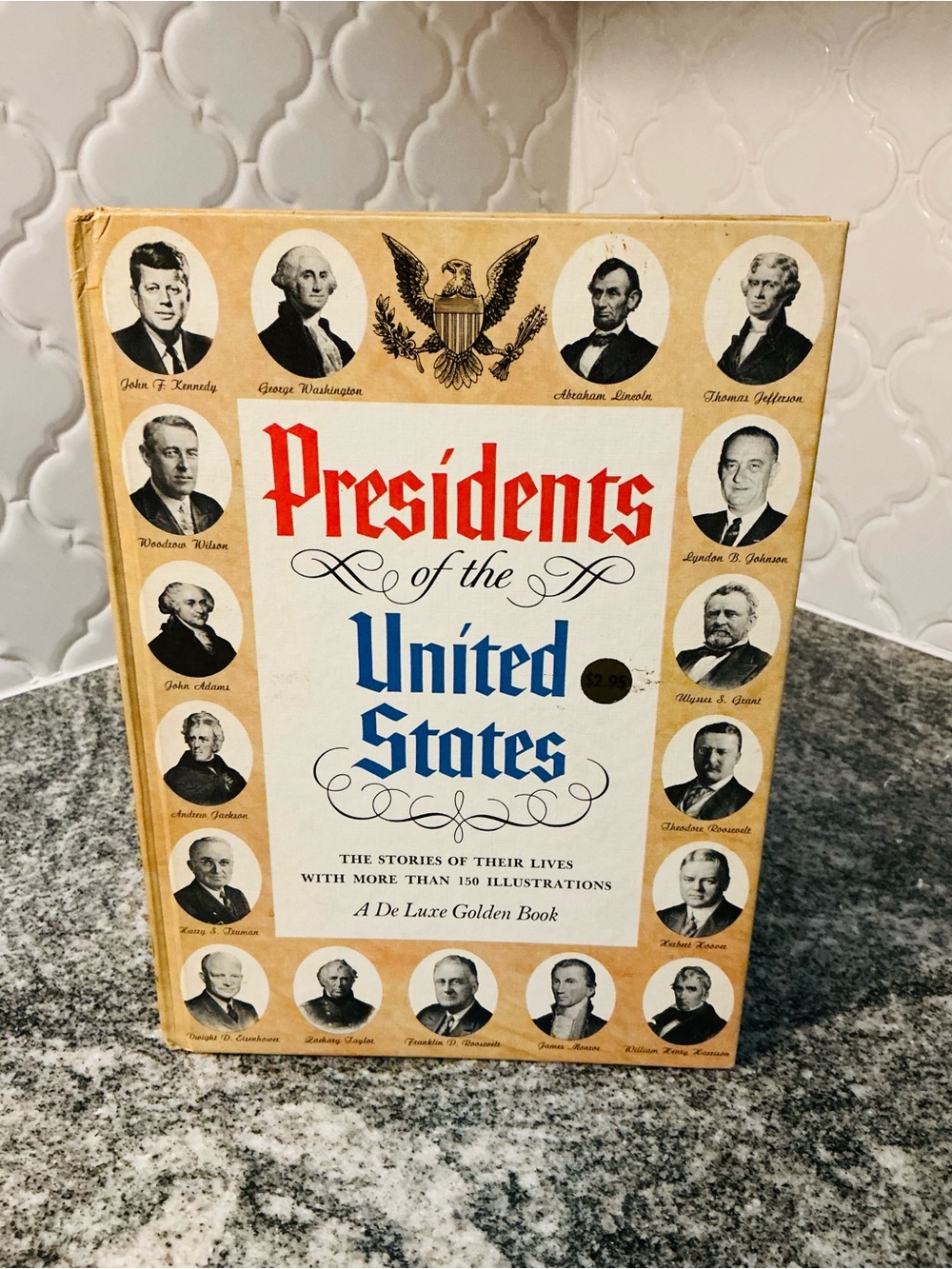 Presidents of the United States De Luxe Golden Book - Red & Blue Cover